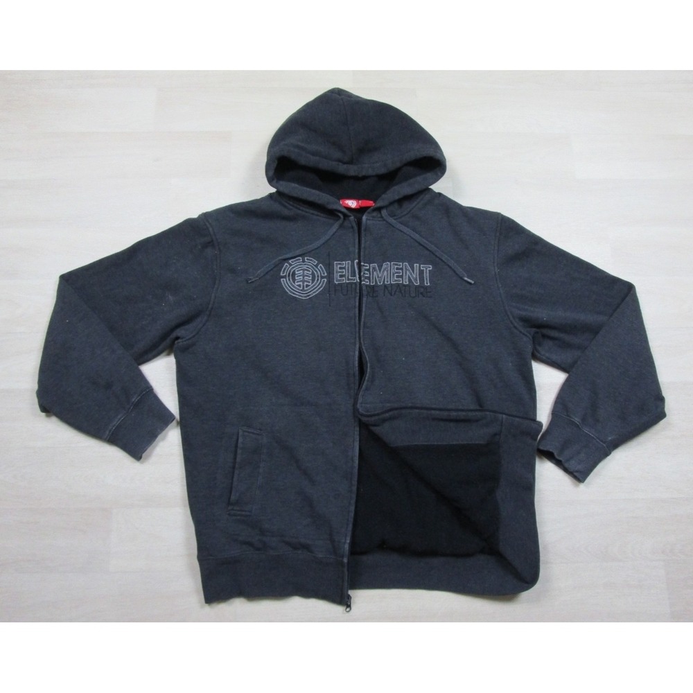 Vintage Y2K Element Full Zip Hoodie Men's (XL) Fleece Lined Stater Grunge